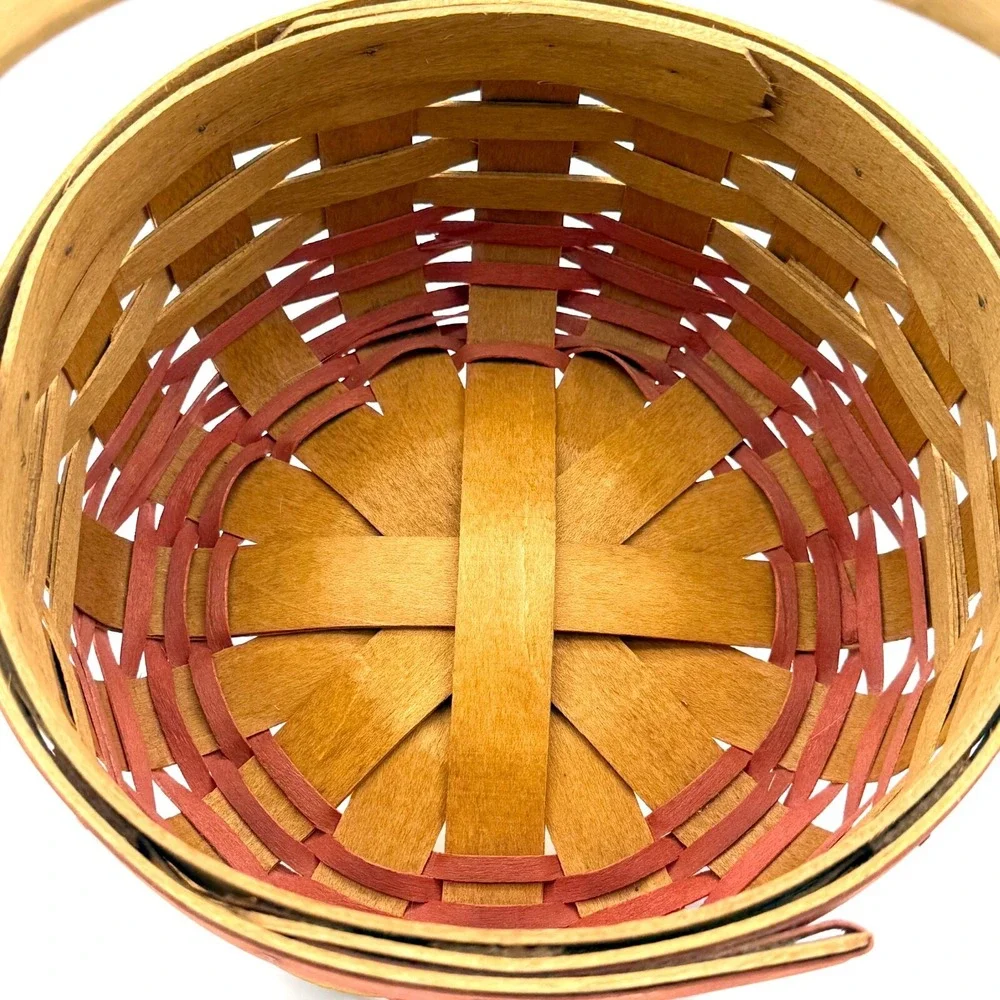 Longaberger 1996 Mother's Day Collection Small Basket with Floral Liner
